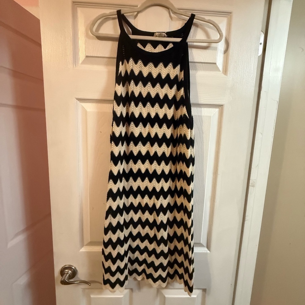 Haute Hippie Black and Cream Knit Top